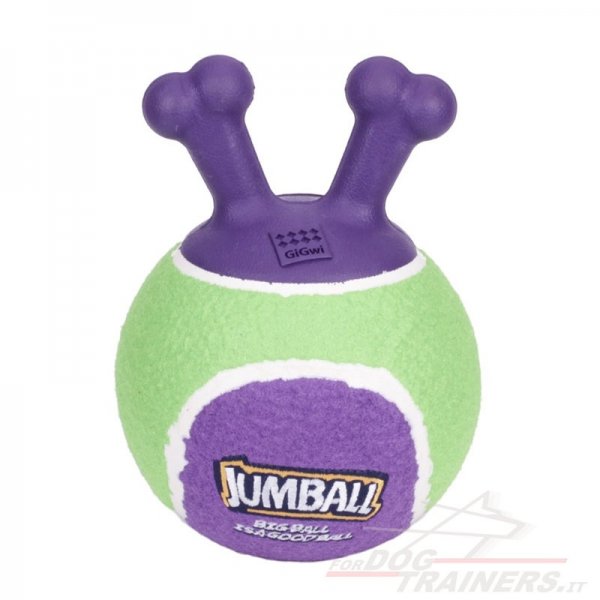 Palla in gomma con due maniglie per giochi con cane