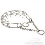 Collare con le punte di acciaio cromato 3.9 mm per cane