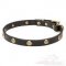 Collare con piastre in ottone a fiore per cane