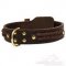 Collare in cuoio con intrecciamento per cani