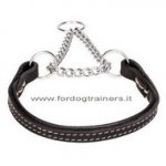 Collare a semistrozzo con catena cromata, 12 mm per piccolo cane