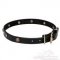 Collare con borchie a fiore in ottone per cane