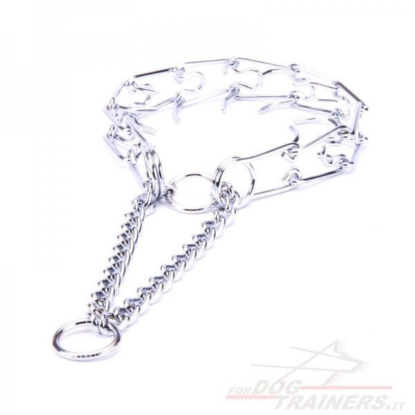 Collare con le punte di acciaio cromato 3 mm per cane