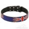 Collare dipinto a mano "Bandiera inglese" per cane