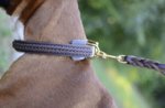 Collare in cuoio con intrecciamento per Boxer