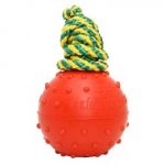 Palla galleggiabile con corda per cane 6cm