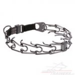 Collare con le punte di inox annerito 4 mm per cane