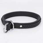 Collare a strozzo "Rattlesnake" fatto di due strati di cuoio