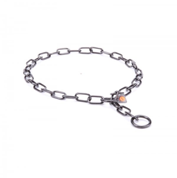 Collare a catena in acciaio annerito per cane, 3 mm