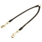 Accoppiacani in pelle arrotondata