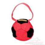 Palla con maniglia "Soccer fan" di tela francese per cane