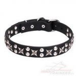 Collare con borchie a stellina "Planets and Stars" per cane