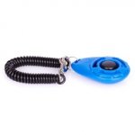 Clicker blu con moschettone per addestramento del cane