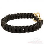 Collare in pelle con intrecciamento per cani