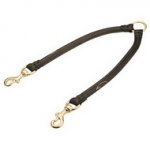 Accoppiacani doppio in pelle arrotondata