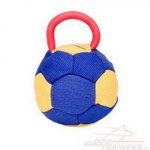 Palla con maniglia "Easy grab" di tela francese per cane