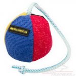 La palla morbida con corda per cucciolo, 9 cm