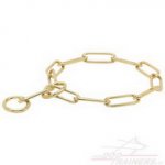 Collare a catena di ottone per cani grandi