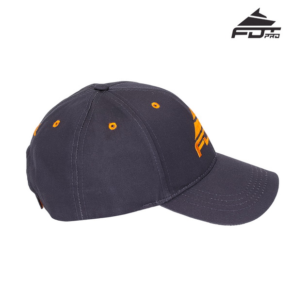 Cappello grigio-arancione di cottone per sport