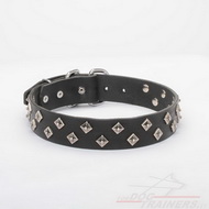 Collare con borchie cromate per cane Collare con borchie cromate per cane