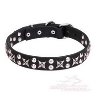 Collare con borchie a stellina "Planets and Stars" per cane Collare con borchie a stellina "Planets and Stars" per cane