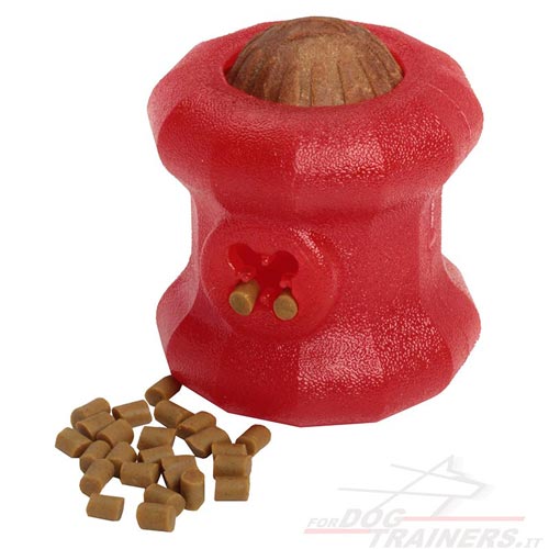 Giocattolo mangiatoia rosso per cane
