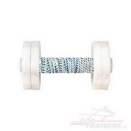 Riportello bianco in legno con laterali piatti tondi 1 kg Riportello bianco in legno con laterali piatti tondi 1 kg