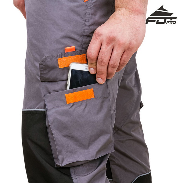 Pantaloni con logo di Fordogtrainers e tasca quadrata
