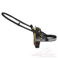 Pettorina in nylon nero per cane guida Pettorina in nylon nero per cane guida