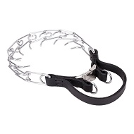 Collare a punte di acciaio cromato con maniglia, 3.25 mm Collare a punte di acciaio cromato con maniglia, 3.25 mm