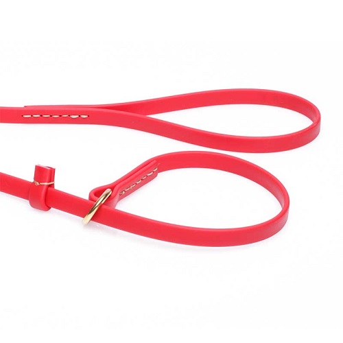 Guinzaglio-collare per cani realizzato in nuovo materiale biothane colore rosso
