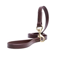 Guinzaglio classico in biothane marrone, 2 cm