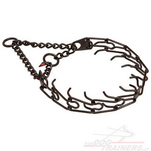 Collare annerito con le punte 3,2mm di inox per cane aggressico