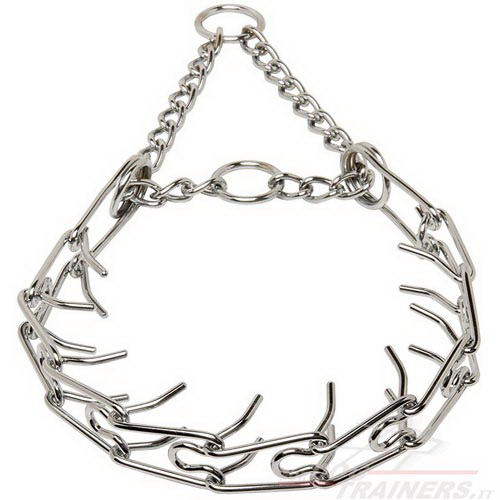 Collare con le punte di acciaio cromato 3.2 mm per cane