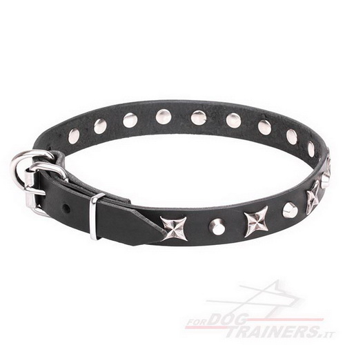 Collare con borchie a stellina "Blazing Stars" per cane