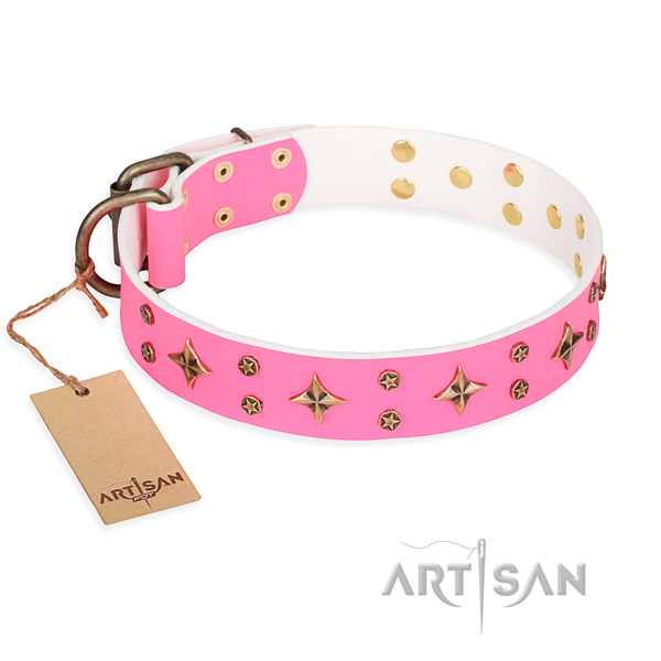 Collare colore rosa "Chi-Chi Pink Rose" FDT Artisan per cane