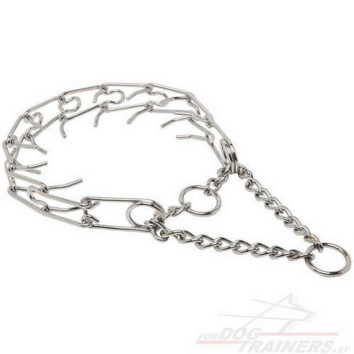 Collare con le punte di acciaio cromato 2.3 mm per cane