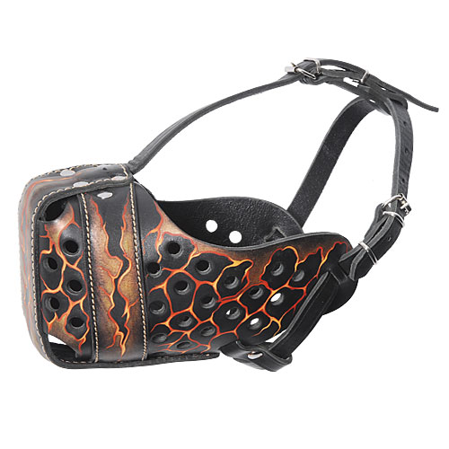 Museruola dipinta a mano "Vulcano"