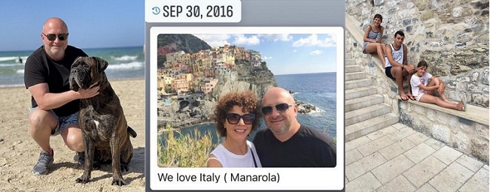 Presidente della ForDogTrainers Eugeny Perzov con famiglia