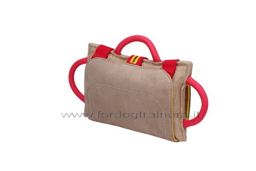 Riporto da mordere con fodero di pelle per cane adulto