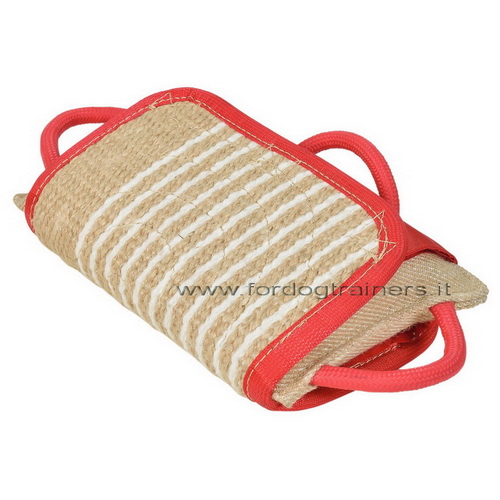 Riporto da mordere cuscino in juta per cane