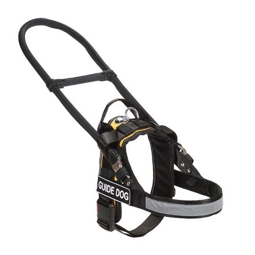 Pettorina in nylon nero per cane guida