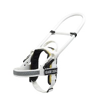 Pettorina in nylon bianco/giallo per cane guida