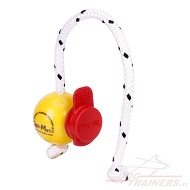 Morbida palla Fun-Ball Mini Soft gialla con clip rossa Morbida palla Fun-Ball Mini Soft gialla con clip rossa